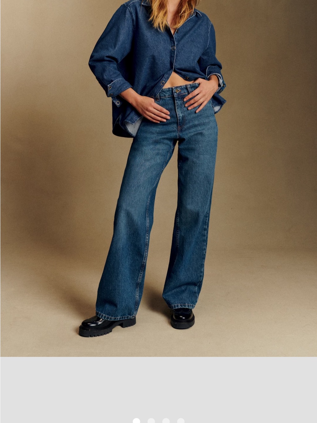 Sezane Straight Leg Blue Denim Jeans